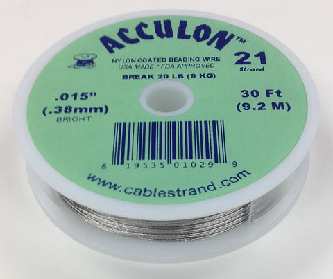Acculon Tiger Tail Nylon Coated Stainless Steel 7 Strand Beading
