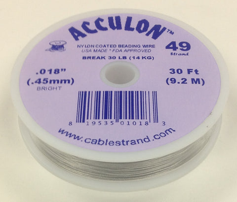 Acculon Tigertail Beading Wire 3 Strand Med/Heavy .018 